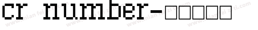 cr number字体转换